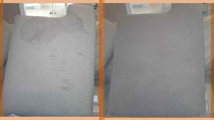 Let Us Brighten and Clean Your Cloth Upholstery 3 Nasty stain cleaned on this gray fabric upholstery.